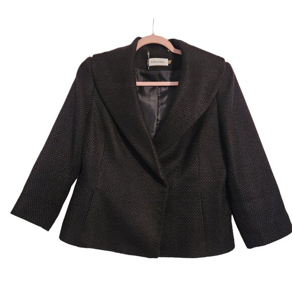 Calvin Klein Jackets & Blazers - Calvin Klein Lined Black Jacket Size 12
